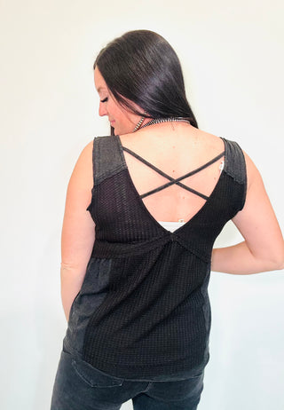 Ramona Black Studded Tank-Tanks-MOTIS-Motis & Co Boutique, Women's Fashion Boutique in Carthage, Missouri