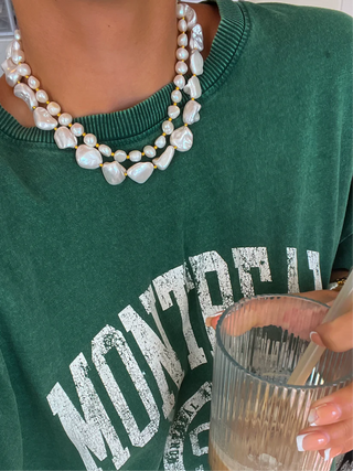 Glam Pearl Necklace-Necklaces-ChanSutt-Motis & Co Boutique, Women's Fashion Boutique in Carthage, Missouri