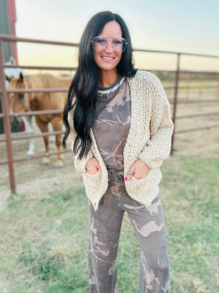 Dusty Camo Kreek Ribbed Top-Short Sleeves-sterling kreek-Motis & Co Boutique, Women's Fashion Boutique in Carthage, Missouri