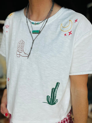 Olivia Western Embroidered Tee-Graphic Tees-Taelynn-Motis & Co Boutique, Women's Fashion Boutique in Carthage, Missouri