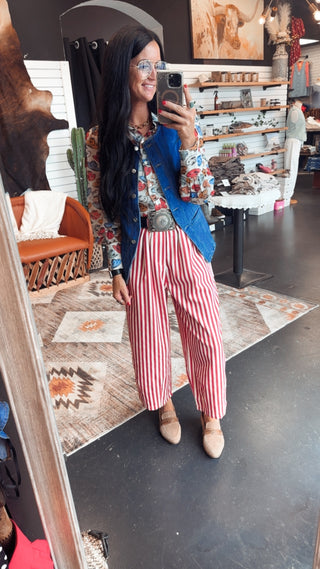 Jace Red Striped Wide Leg Pants-Pants-Urban Daizy-Motis & Co Boutique, Women's Fashion Boutique in Carthage, Missouri