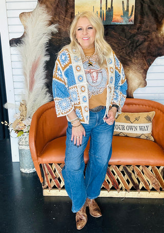 Colby Crochet Granny Square Cardigan-Scarf-POL-Motis & Co Boutique, Women's Fashion Boutique in Carthage, Missouri