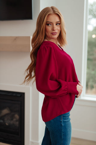 Back in Business V-Neck Blouse-Blouses-Ave Shops-Motis & Co Boutique, Women's Fashion Boutique in Carthage, Missouri