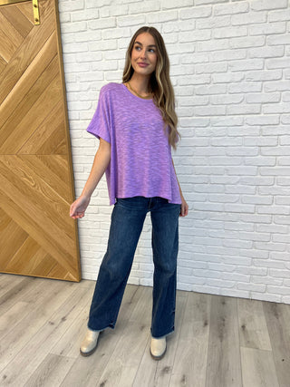 Basically Flowing Dolman Sleeve Top in B Lavender-Womens-Ave Shops-Motis & Co Boutique, Women's Fashion Boutique in Carthage, Missouri