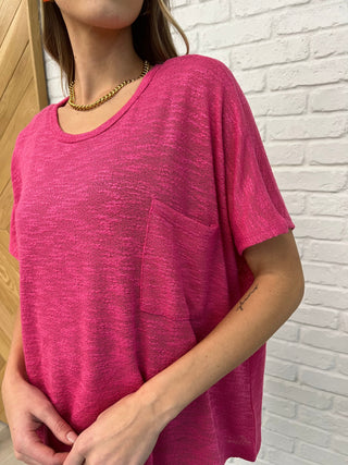 Basically Flowing Dolman Sleeve Top in Hot Pink-Womens-Ave Shops-Motis & Co Boutique, Women's Fashion Boutique in Carthage, Missouri