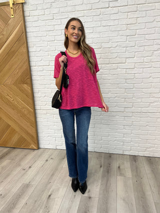 Basically Flowing Dolman Sleeve Top in Hot Pink-Womens-Ave Shops-Motis & Co Boutique, Women's Fashion Boutique in Carthage, Missouri