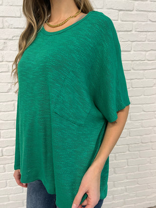 Basically Flowing Dolman Sleeve Top in Kelly Green-Womens-Ave Shops-Motis & Co Boutique, Women's Fashion Boutique in Carthage, Missouri