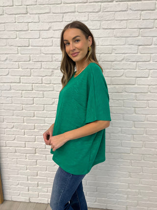 Basically Flowing Dolman Sleeve Top in Kelly Green-Womens-Ave Shops-Motis & Co Boutique, Women's Fashion Boutique in Carthage, Missouri