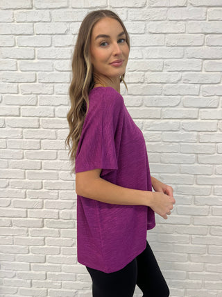 Basically Flowing Dolman Sleeve Top in Lt Plum-Womens-Ave Shops-Motis & Co Boutique, Women's Fashion Boutique in Carthage, Missouri