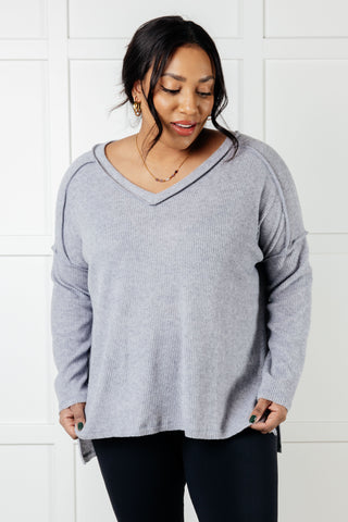 Basically Freezing Brushed Hacci Top in Heather Grey-Long Sleeves-Ave Shops-Motis & Co Boutique, Women's Fashion Boutique in Carthage, Missouri