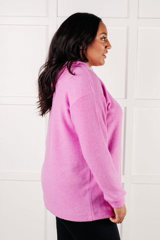 Basically My Favorite Hooded Pullover in Bright Mauve-Pullovers-Ave Shops-Motis & Co Boutique, Women's Fashion Boutique in Carthage, Missouri