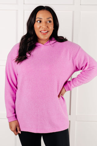 Basically My Favorite Hooded Pullover in Bright Mauve-Pullovers-Ave Shops-Motis & Co Boutique, Women's Fashion Boutique in Carthage, Missouri