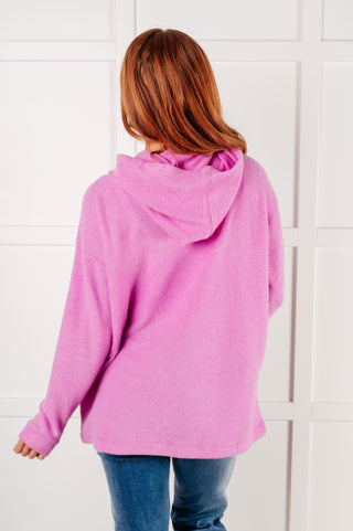 Basically My Favorite Hooded Pullover in Bright Mauve-Pullovers-Ave Shops-Motis & Co Boutique, Women's Fashion Boutique in Carthage, Missouri