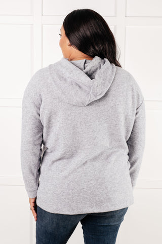 Basically My Favorite Hooded Pullover in Heather Grey-Pullovers-Ave Shops-Motis & Co Boutique, Women's Fashion Boutique in Carthage, Missouri