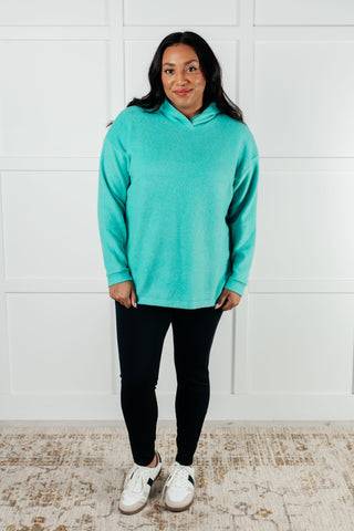 Basically My Favorite Hooded Pullover in Turquoise-Pullovers-Ave Shops-Motis & Co Boutique, Women's Fashion Boutique in Carthage, Missouri