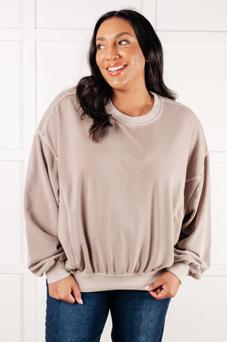 Beyond the Basics Pullover in Ash Mocha-Pullovers-Ave Shops-Motis & Co Boutique, Women's Fashion Boutique in Carthage, Missouri