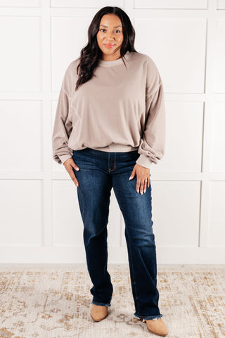 Beyond the Basics Pullover in Ash Mocha-Pullovers-Ave Shops-Motis & Co Boutique, Women's Fashion Boutique in Carthage, Missouri