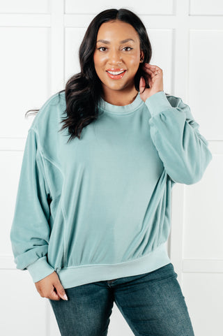 Beyond the Basics Pullover in Blue Grey-Pullovers-Ave Shops-Motis & Co Boutique, Women's Fashion Boutique in Carthage, Missouri