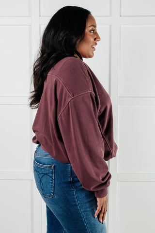 Beyond the Basics Pullover in Eggplant-Pullovers-Ave Shops-Motis & Co Boutique, Women's Fashion Boutique in Carthage, Missouri