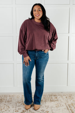 Beyond the Basics Pullover in Eggplant-Pullovers-Ave Shops-Motis & Co Boutique, Women's Fashion Boutique in Carthage, Missouri