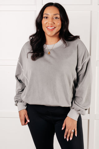 Beyond the Basics Pullover in Sleet-Pullovers-Ave Shops-Motis & Co Boutique, Women's Fashion Boutique in Carthage, Missouri