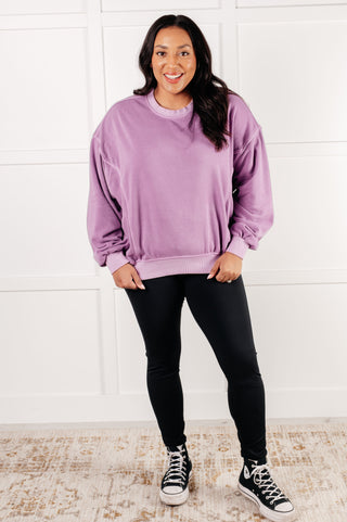 Beyond the Basics Pullover in Violet-Pullovers-Ave Shops-Motis & Co Boutique, Women's Fashion Boutique in Carthage, Missouri