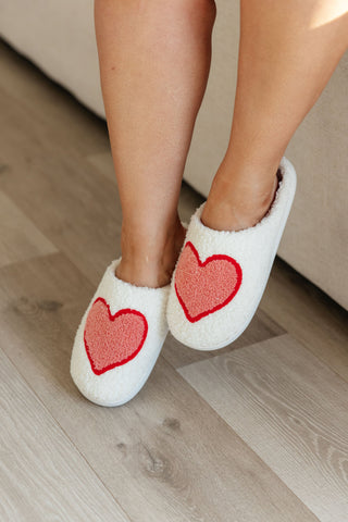 Big Heart Cozy Slipper Shoes-Slippers-Ave Shops-Motis & Co Boutique, Women's Fashion Boutique in Carthage, Missouri