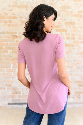 Born and Raised V-Neck Ribbed Top-Short Sleeves-Ave-Motis & Co Boutique, Women's Fashion Boutique in Carthage, Missouri