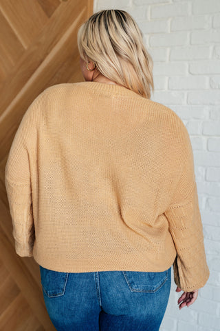 Bubbly Personality Bubble Sleeve Sweater in Wheat-Tops-Ave Shops-Motis & Co Boutique, Women's Fashion Boutique in Carthage, Missouri