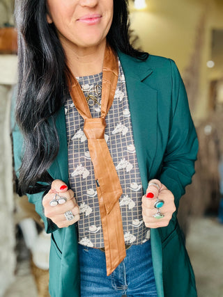 Grit and Grind Western Print Top-Short Sleeves-2 Fly-Motis & Co Boutique, Women's Fashion Boutique in Carthage, Missouri
