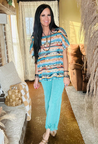 Aztec Daze Mesh Top-Short Sleeves-sterling kreek-Motis & Co Boutique, Women's Fashion Boutique in Carthage, Missouri