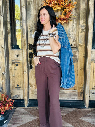 Cheyenne Striped Sleeveless Swearer