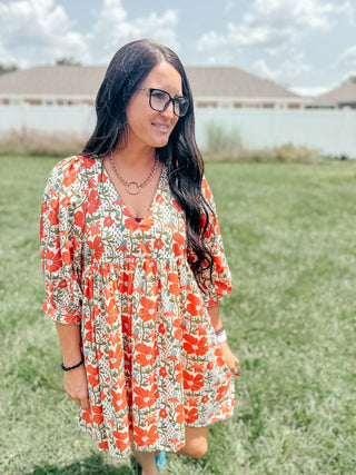 Blossom Floral Print Dress-Dresses-GiGiO-Motis & Co Boutique, Women's Fashion Boutique in Carthage, Missouri