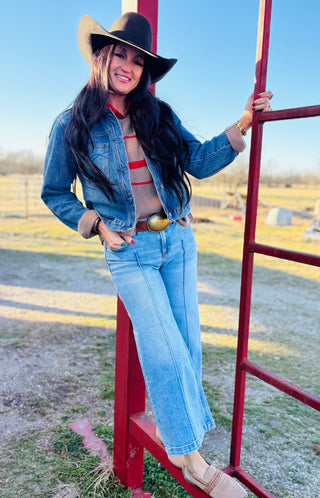 Creek Pin Tuck Wide Jeans Risen-Jeans-Risen-Motis & Co Boutique, Women's Fashion Boutique in Carthage, Missouri