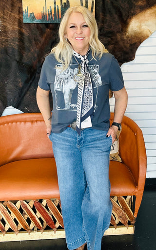 XOXO Keepin' It Western Boxy Graphic Tee-Graphic Tees-XOXO ART & Co-Motis & Co Boutique, Women's Fashion Boutique in Carthage, Missouri