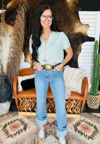 Otis High Rise Tummy Control Jeans-Shorts-Lucky & Blessed-Motis & Co Boutique, Women's Fashion Boutique in Carthage, Missouri