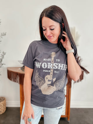 Made to Worship Christian Graphic Tee-Graphic Tees-rc-Motis & Co Boutique, Women's Fashion Boutique in Carthage, Missouri