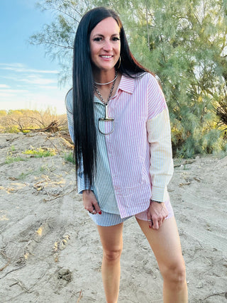 Sara Striped Top and Short Set-Shorts-Very J-Motis & Co Boutique, Women's Fashion Boutique in Carthage, Missouri