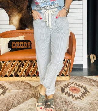 Luke Striped Denim Barrel Jeans-Jeans-blu pepper-Motis & Co Boutique, Women's Fashion Boutique in Carthage, Missouri