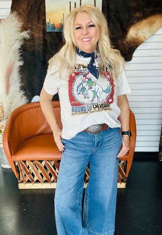 XOXO Wild West Rodeo Boxy Graphic Tee-Graphic Tees-XOXO ART & Co-Motis & Co Boutique, Women's Fashion Boutique in Carthage, Missouri