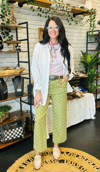 Dawson Cropped Polka Dot Pants-Pants-24th-Motis & Co Boutique, Women's Fashion Boutique in Carthage, Missouri