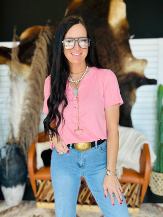 Tegan Boyfriend Ribbed Top-Short Sleeves-Dear Scarlett-Motis & Co Boutique, Women's Fashion Boutique in Carthage, Missouri