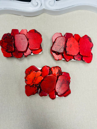 Red Turquoise Slab Belt Buckles-Belt Buckles-Motis & CO-Motis & Co Boutique, Women's Fashion Boutique in Carthage, Missouri