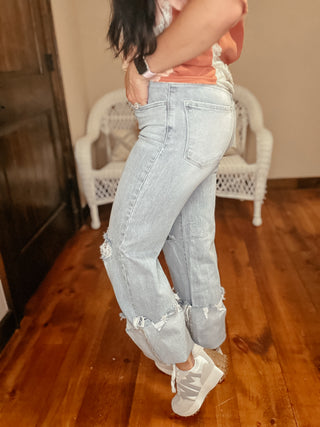 Calvin High Rise Wide Leg Jeans-Jeans-Risen-Motis & Co Boutique, Women's Fashion Boutique in Carthage, Missouri