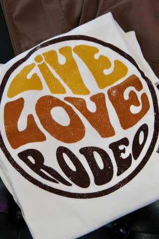 Live Love Rodeo Cream Graphic Tee-Graphic Tees-Rodeo Hippie-Motis & Co Boutique, Women's Fashion Boutique in Carthage, Missouri