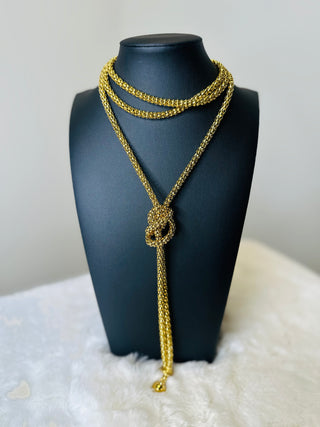 Gold Plated Wrap Chain Necklace | The Alex-Necklaces-ChanSutt-Motis & Co Boutique, Women's Fashion Boutique in Carthage, Missouri