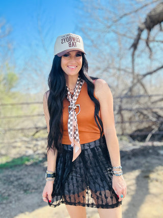 Lingo Black Lace Skort