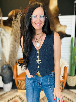 Nancy Navy Lightweight Sweater Vest-sleeveless-Listicle-Motis & Co Boutique, Women's Fashion Boutique in Carthage, Missouri