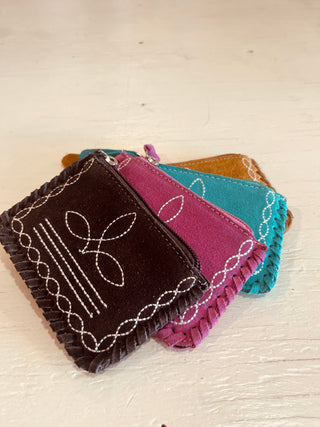 Boot Stitch Coin Purse-Handbags-Western Linen-Motis & Co Boutique, Women's Fashion Boutique in Carthage, Missouri