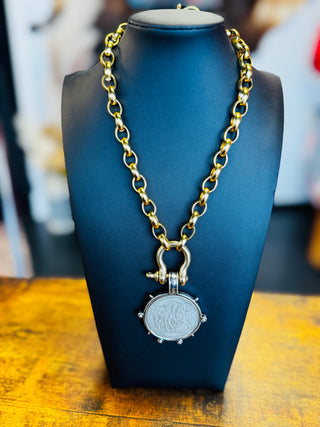 Running Horses Coin Necklace-Necklaces-V2-Motis & Co Boutique, Women's Fashion Boutique in Carthage, Missouri